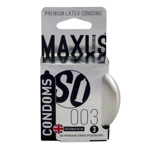 Презервативы экстремально тонкие гладкие 003 Maxus/Максус 3шт