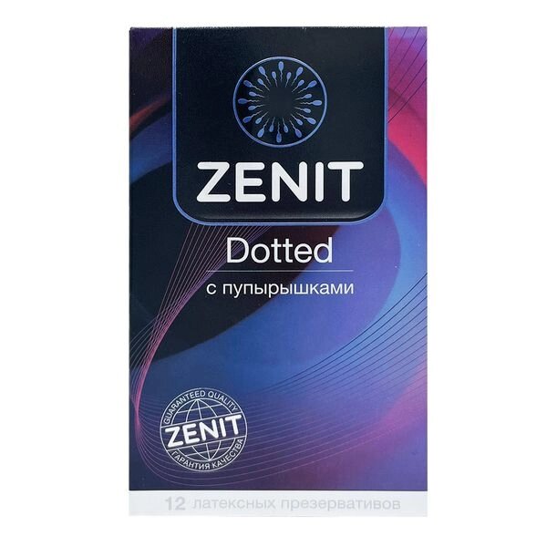 Презервативы латексные с точками Dotted Zenit/Зенит 12шт от компании Admi - фото 1