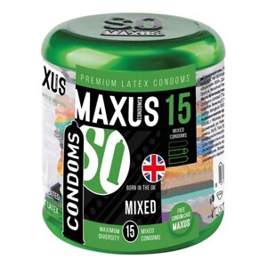 Презервативы текстурированные и гладкие Mixed Maxus/Максус 15шт