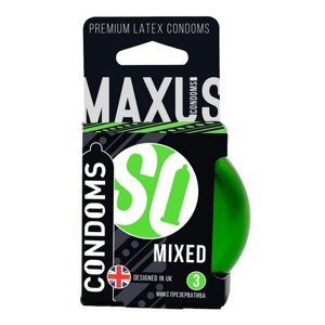 Презервативы текстурированные и гладкие Mixed Maxus/Максус 3шт