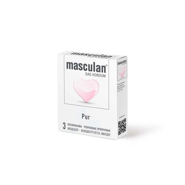 Презервативы утонченные прозрачные Pur Masculan/Маскулан 3шт от компании Admi - фото 1