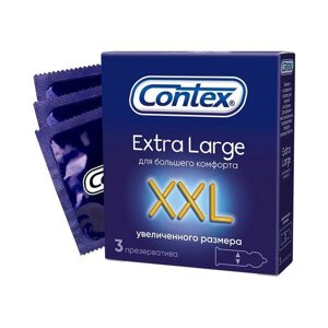 Презервативы увеличенного размера Extra Large XXL Contex/Контекс 3шт