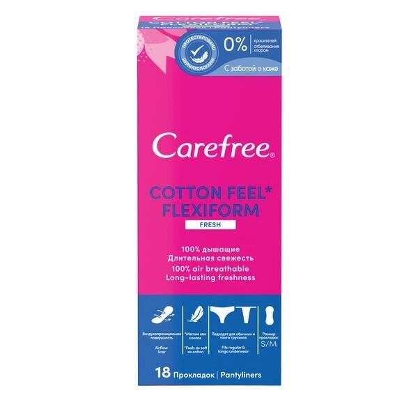 Прокладки Carefree (Кэфри) ежедневные Flexiform Fresh 18 шт. от компании Admi - фото 1