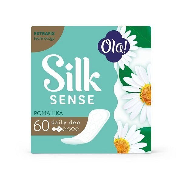 Прокладки ежедневные гигиенические женские аромат солнечная ромашка Silk Sense Daily Ola! 60шт от компании Admi - фото 1