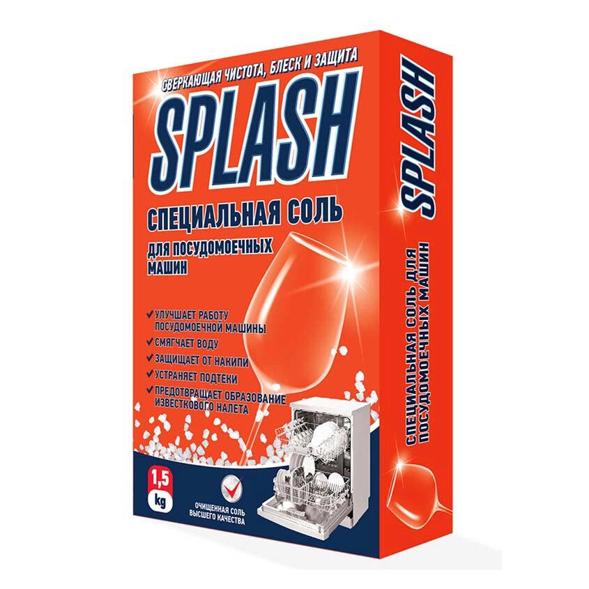 PROSEPT Соль специальная для посудомоечных машин Splash 1500 от компании Admi - фото 1