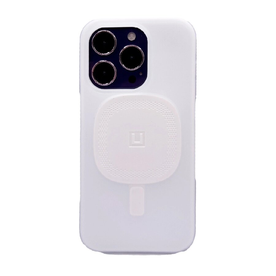Противоударная пластиковая накладка UAG Lucent MagSafe для iPhone 14 Pro белая от компании Admi - фото 1