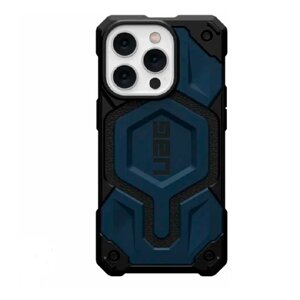 Противоударная пластиковая накладка UAG Monarch для iPhone 14 Pro черно-синий