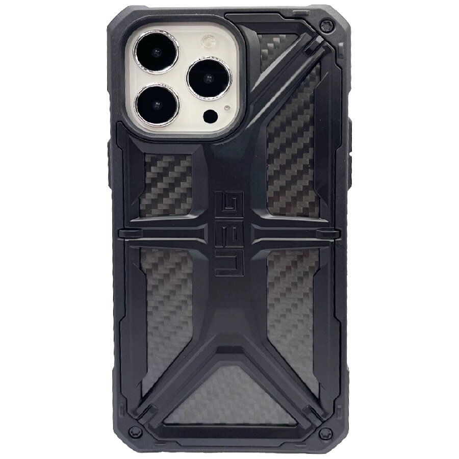 Противоударная пластиковая накладка UAG Monarch для iPhone 14 Pro карбон черная от компании Admi - фото 1