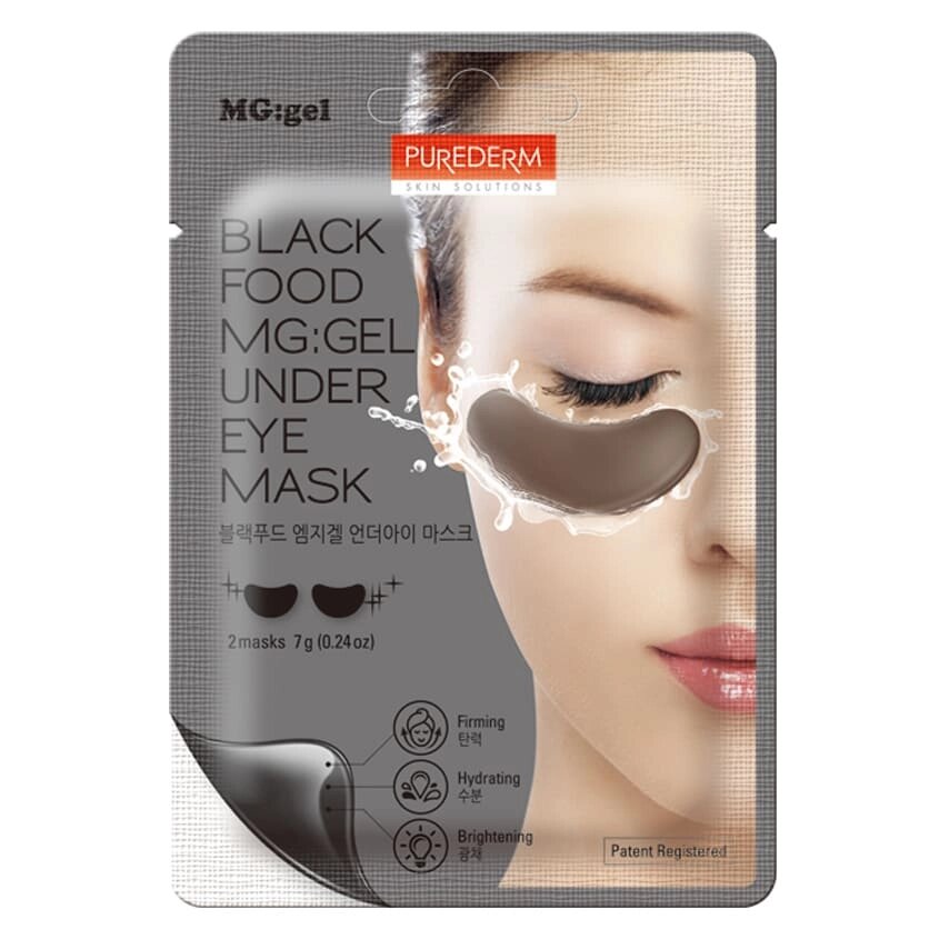 PUREDERM Гелевые патчи для области вокруг глаз с черным комплексом Gel Patches For Eye Area With Black Complex от компании Admi - фото 1