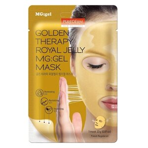 PUREDERM Маска для лица гелевая золотая с маточным молочком Gel Face Mask Gold With Royal Jelly