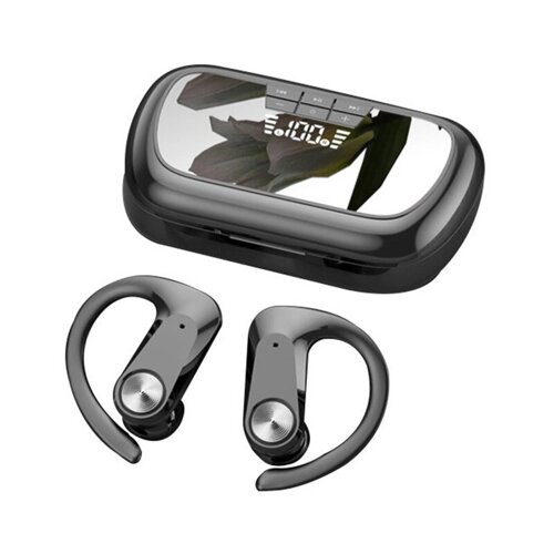 Q2S TWS Наушники Беспроводная связь Bluetooth Наушник TF-карта MP3 Play HiFi Stereo LED Дисплей Спортивные заушины с мик