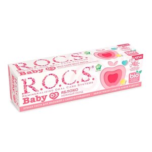 R. O. C. S. Зубная паста для малышей с ароматом яблока Нежный уход 45.0