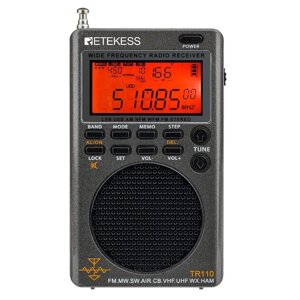 Радиоприемник Retekes TR110 портативный SSB коротковолновый радиоприемник FM/MW/SW/LSB/AIR/CB/VHF/UHF полный диапазон NO