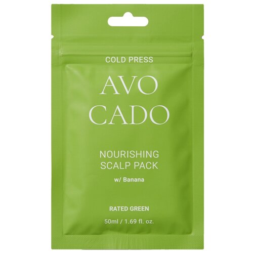 RATED GREEN Питательная маска для кожи головы с маслом авокадо и экстрактом банана (мини-формат) Avocado Nourishing Scalp Pack