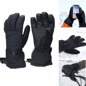 Раздельные зимние перчатки Sefzone Unisex с сенсорным экраном, ветрозащитными и водонепроницаемыми для катания на лыжах,