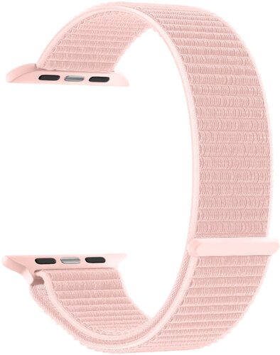 Ремешок Deppa из плетеного нейлона для Apple Watch 40мм на липучке, розовый