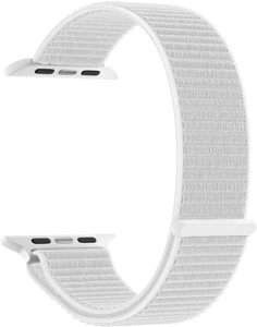 Ремешок Deppa из плетеного нейлона для Apple Watch 44мм на липучке, белый