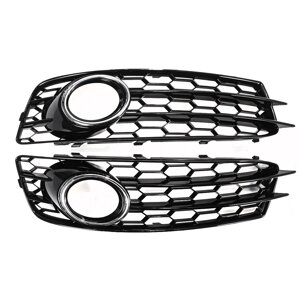 Решетка решетки фары противотуманной фары переднего света Honeycomb Hex Chrome Silver для Audi A3 8P S-Line 2009-2012