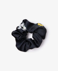 Резинка с драпированным текстилем черная для девочки Gulliver (One size)