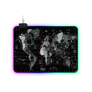 RGB Мышь Pad World Map Soft Резиновый противоскользящий игровой коврик Клавиатура Мышь Pad Защитный коврик для рабочего