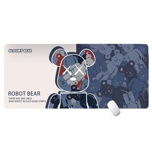 Robot Bear Extra Large Мышь Pad 300x800x2 мм Нескользящая резиновая игровая площадка Lockrand Клавиатура Pad Настольный