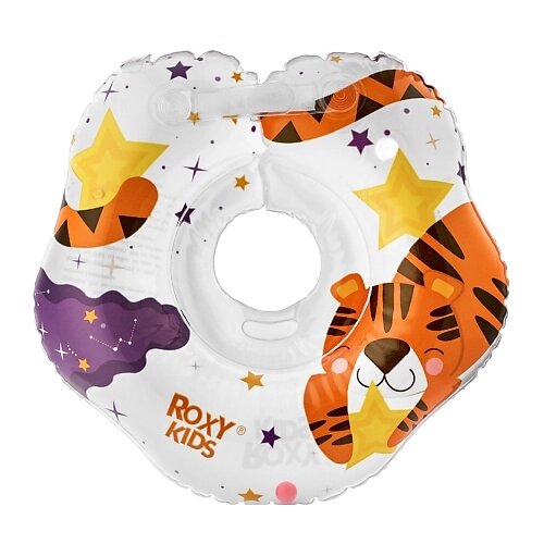 ROXY KIDS Надувной круг на шею для купания малышей Tiger Star от компании Admi - фото 1