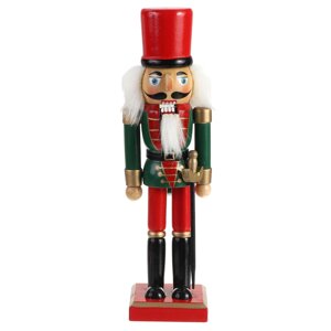 Рождественский солдат Щелкунчик Кукла деревянная кукла Винтаж настольные украшения 25 см праздничное украшение