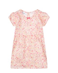 Розовое платье с цветочным принтом Sanetta Kidswear