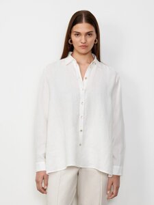 Рубашка льняная белая (48)