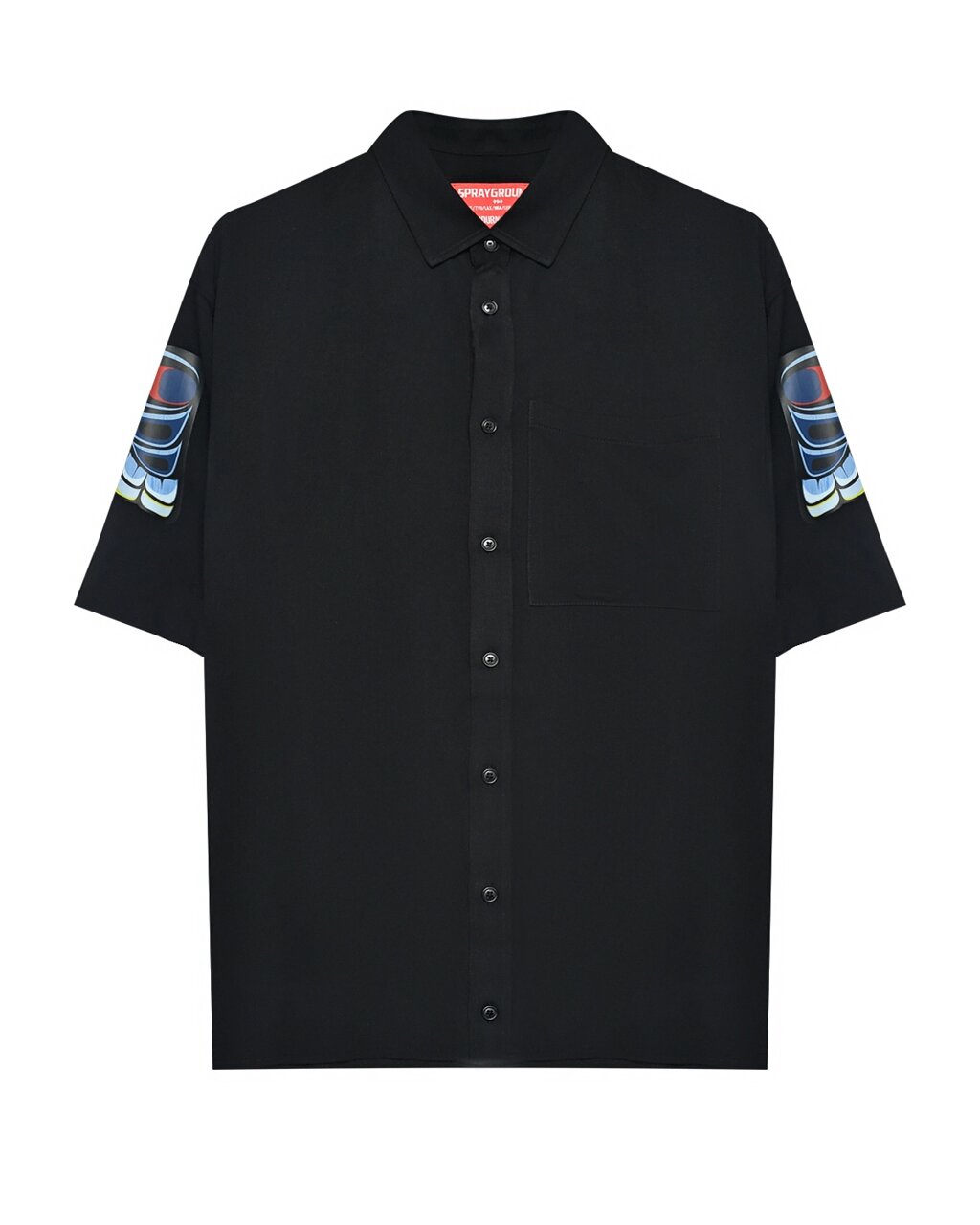 Рубашка oversize, черная SprayGround от компании Admi - фото 1