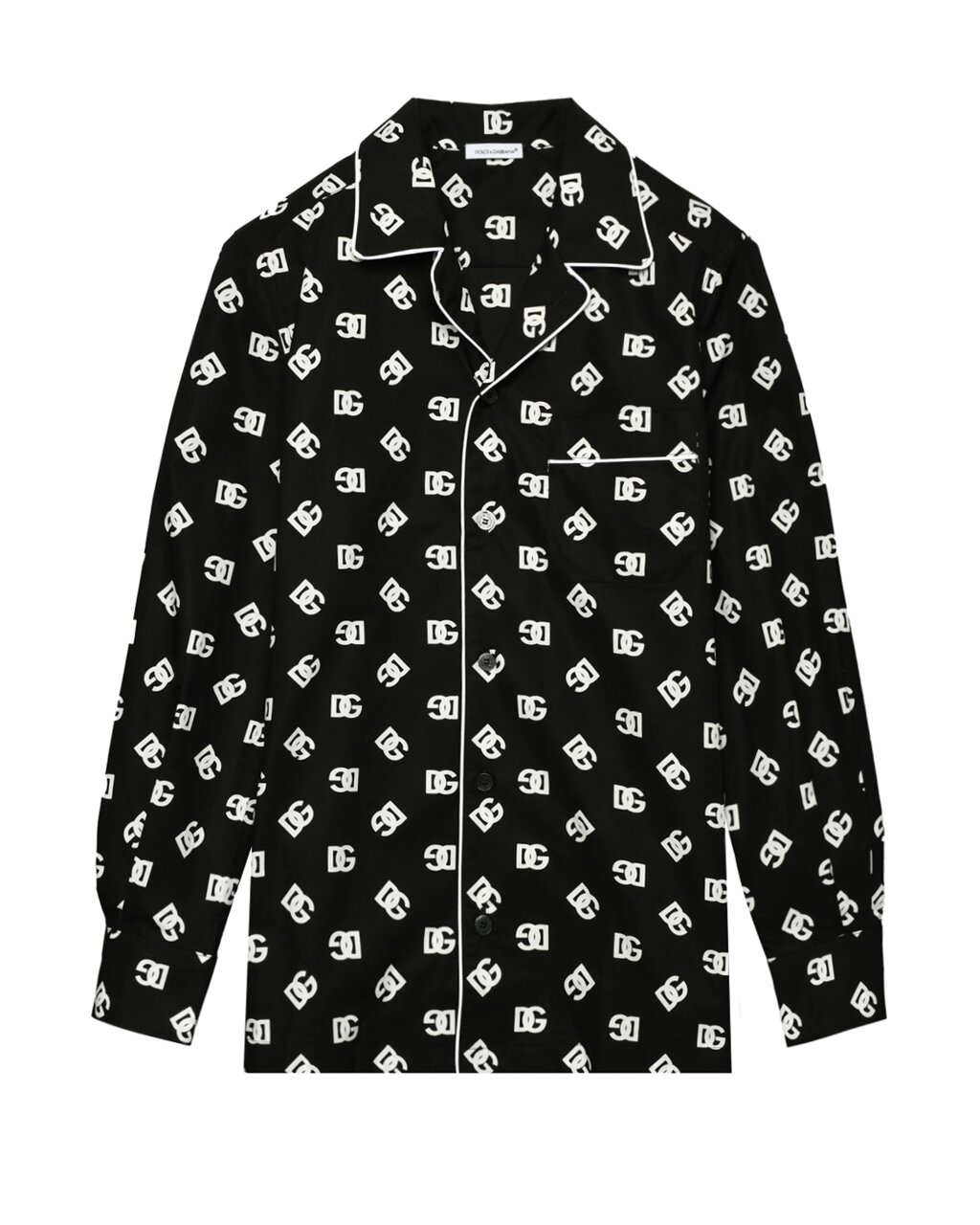 Рубашка со сплошным лого, черная Dolce&Gabbana от компании Admi - фото 1