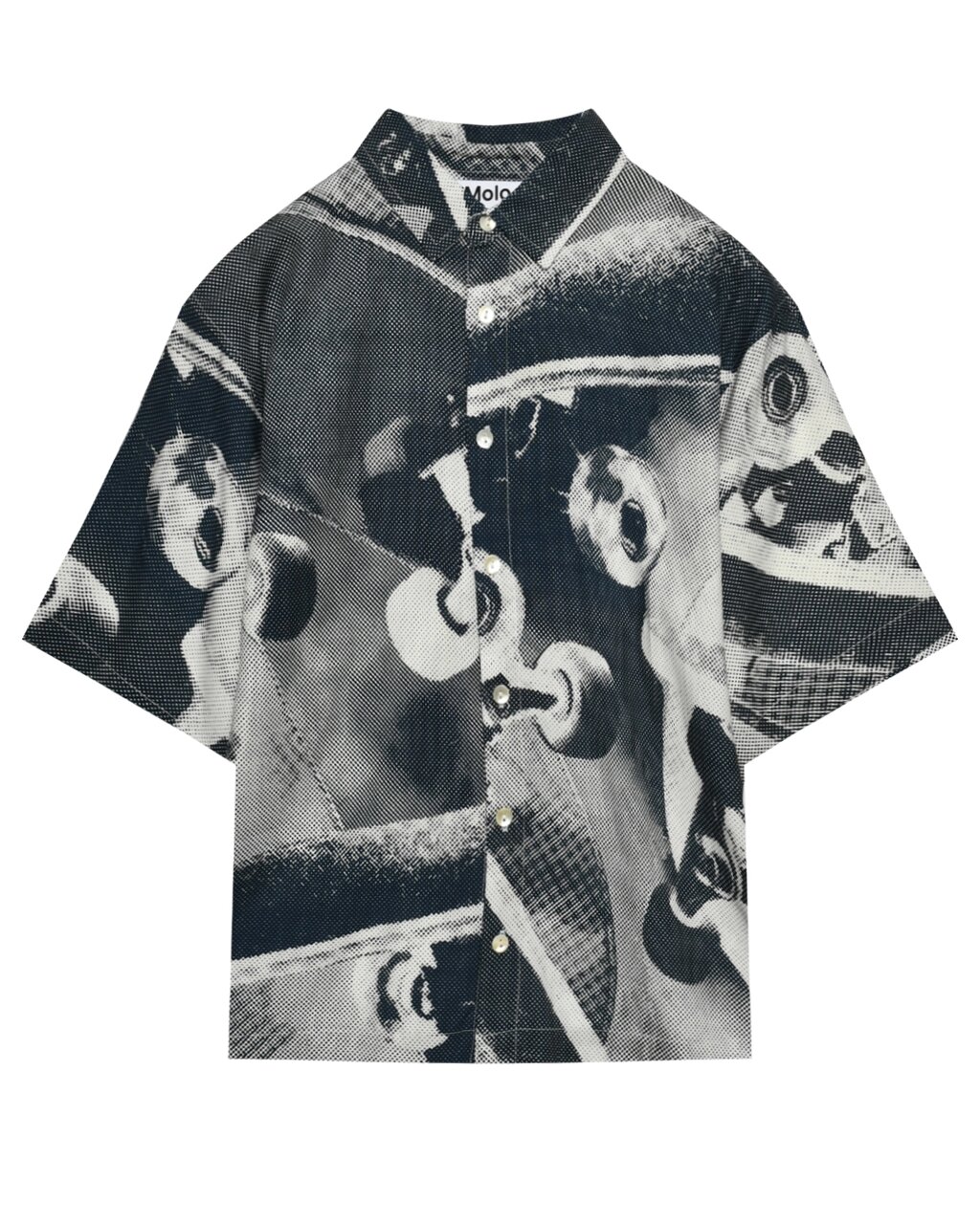Рубашка сплошной пиксельный принт скейтборды Molo от компании Admi - фото 1