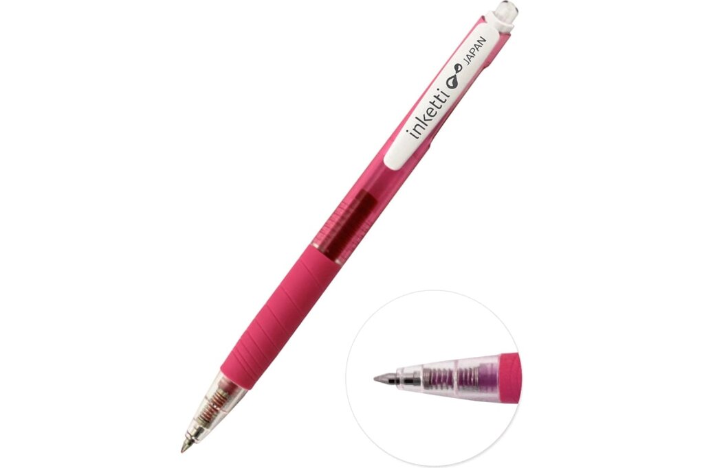 Ручка гелевая автоматическая Penac Inketti 0, 5мм розовая арт. BA3601-19EF от компании Admi - фото 1