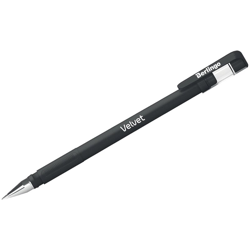 Ручка гелевая Berlingo «Velvet» черная, 0, 5мм, прорезиненный корпус от компании Admi - фото 1