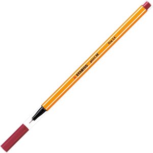Ручка капиллярная stabilo POINT 88 темно-красная арт. 88/50