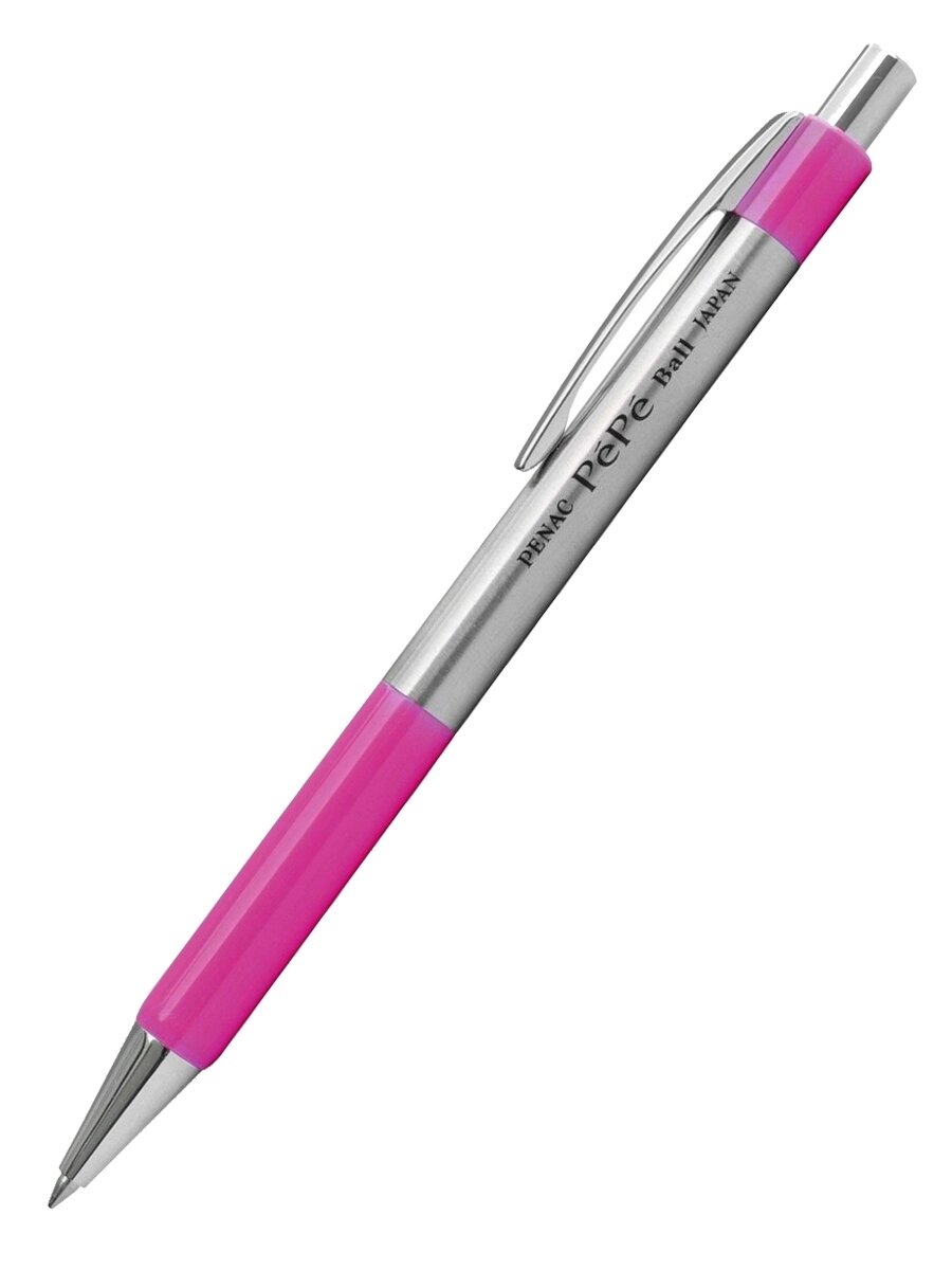 Ручка шариковая автоматическая Penac Pepe 0, 7мм синяя, корпус металл/розовый арт. BB0503-02 от компании Admi - фото 1