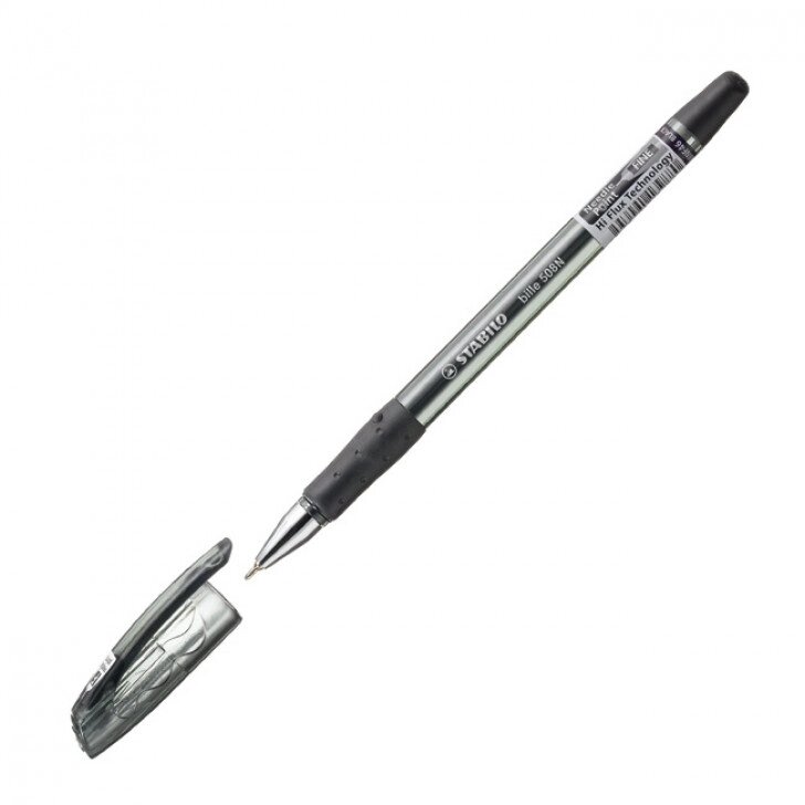 Ручка шариковая STABILO bille 508 NF черная, пишущий узел-игла арт. 508/46 NF от компании Admi - фото 1
