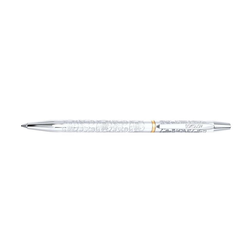 Ручка SOKOLOV из серебра с цветочным узором от компании Admi - фото 1
