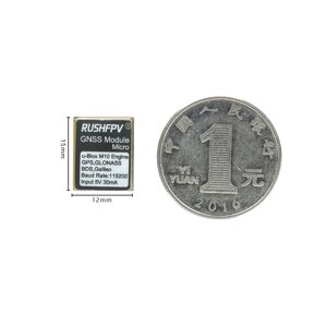 RUSHFPV GNSS Micro M10 GPS модуль 10 Гц Встроенный Керамический Антенна для RC FPV Freestyle Дрон DIY Запчасти