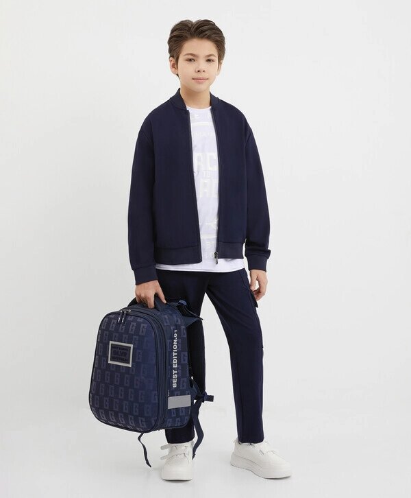 Рюкзак формованный с эргономичной спинкой синий для мальчика Gulliver (One size) от компании Admi - фото 1