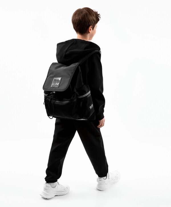 Рюкзак из плотной влагостойкой плащовки черный Gulliver от компании Admi - фото 1