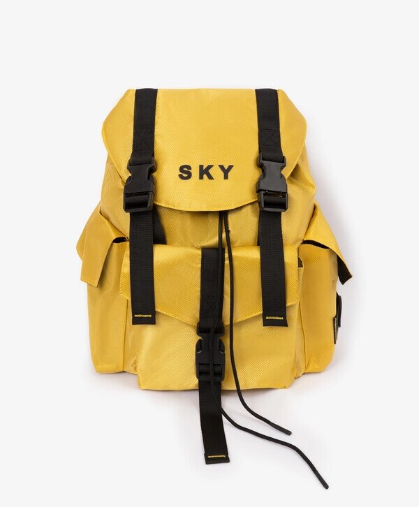 Рюкзак плащевой с контрастными элементами желтый для мальчика Gulliver (One size) от компании Admi - фото 1