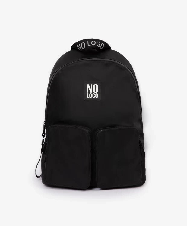 Рюкзак плащевой влагостойкий с накладными карманами черный для мальчика Gulliver (One size) от компании Admi - фото 1
