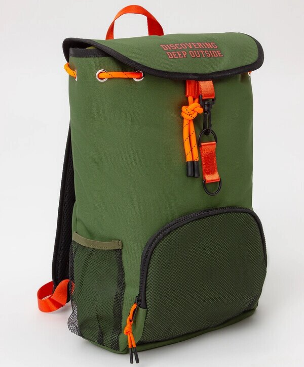 Рюкзак с накладными карманами зеленый Button Blue от компании Admi - фото 1