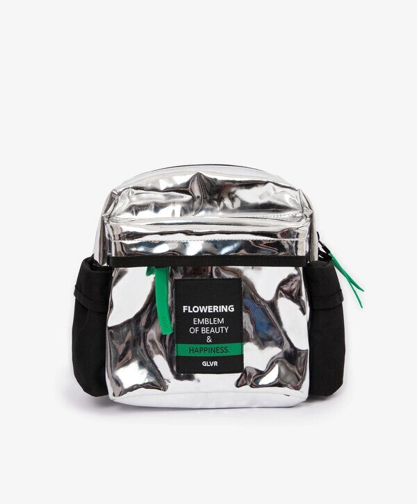 Рюкзак с яркой отделкой серебристого цвета для девочки Gulliver от компании Admi - фото 1