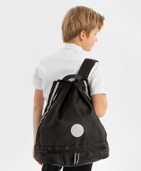 Рюкзак в форме капли черный Button Blue от компании Admi - фото 1