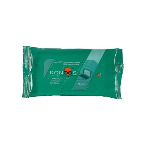 Салфетки для экранов Konoos KSN-15 Покетпак 15шт от компании Admi - фото 1