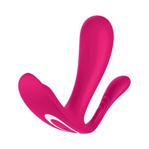 SATISFYER Вибровкладка в трусики с вагинальным и анальным отростком Top Secret+