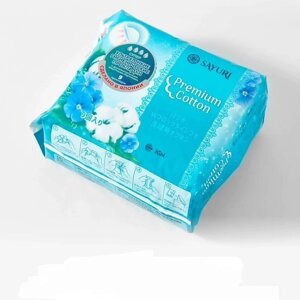SAYURI Гигиенические прокладки Premium Cotton супер 9.0