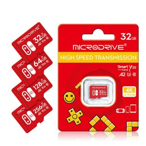 SD-карта Microdrive TF 256 ГБ 128 ГБ 64GB 32GB Flash Карта памяти C10 Высокоскоростная карта SDXC SDHC для игровой консо